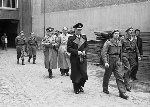 The final end to the Third Reich: Hitler's successor, Grand Admiral Karl Doenitz being arrested on May 23, 1945. (IANS)