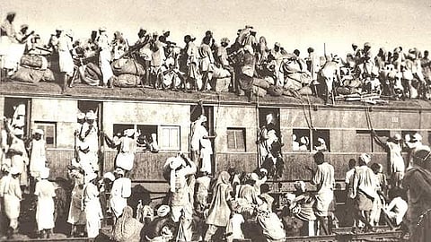 A refugee special train during partition of India