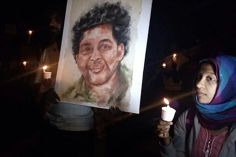 File photo of a candlelight march on Rohith Vemula's birthday at University of Hyderabad. | EPS