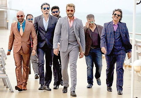 The Challenging star with Kumar Bangarappa, Shawar Ali, Amit, Shakti, Lokesh and Harris