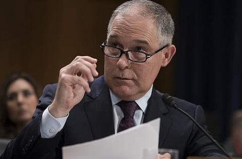 Environmental Protection Agency Administrator-designate Scott Pruitt testifies on Capitol Hill on January 18 at his confirmation hearing. (Photo | AP)