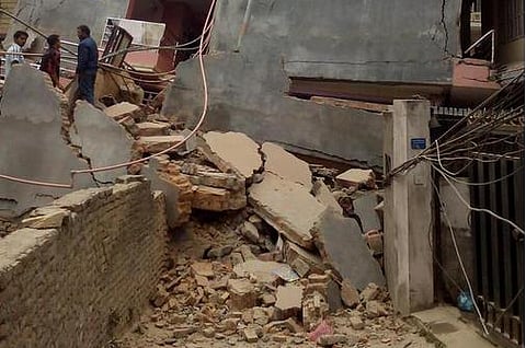 Representational picture of a building collapse.