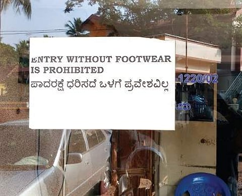 Narendra Nayak thumbs his nose at the superstition that demand people leave their footwears outside