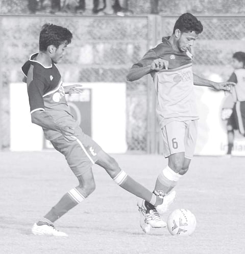With four goals in his kitty, Irinjalakuda Christ College’s Antony Paulose (right) is the joint top-scorer of TNIE GOAL 2017 with MD College’s Ashique V V and SN College’s Sourav P