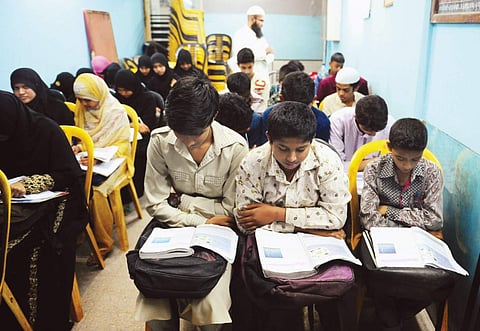 A coaching class run by United Karnataka Charitable Trust in progress at Nagwara | nagesh polali