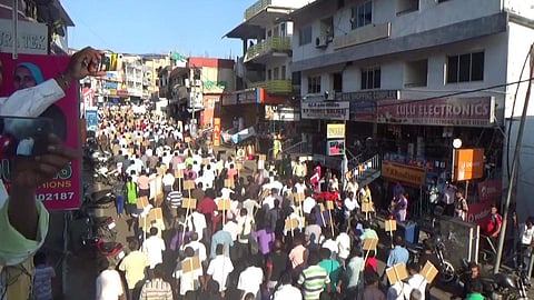 Jallikattu protests in Andaman. | EPS