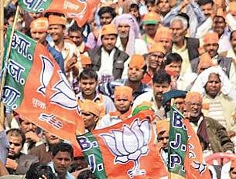 BJP workers at an election rally (File photo for representational purpose)