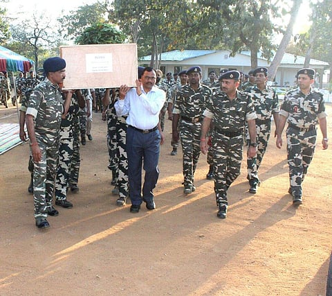 State honour for martyred dog 'Pluto'. (Photo: Twitter via @crpfindia)