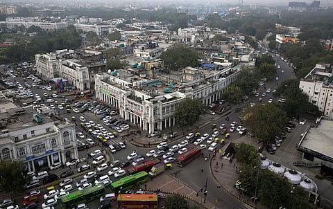 A view of Connaught place in New Delhi.(Shekhar Yadav | EPS)