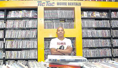Prakash Kumar, owner of Tic Tac Movie Rentals, at his shop | romani agarwal