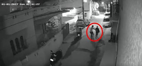 Screen grab from the CCTV footage