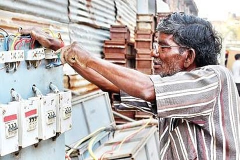 Electrician Elumalai at work | Express