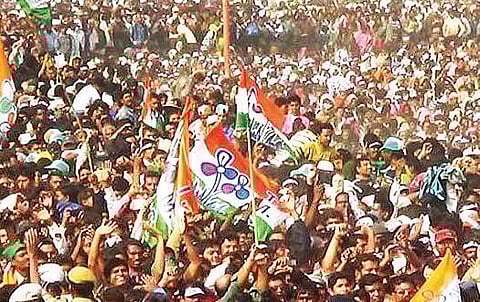 A Trinamool Congress rally in West Bengal