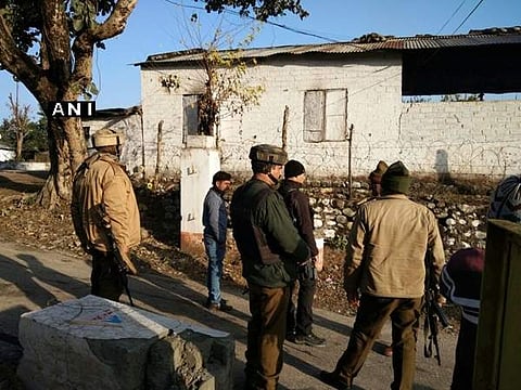 The GREF camp in Akhnoor (J&K) which was attacked by militants late last night leading to death of 3 labourers.(Photo | ANI)