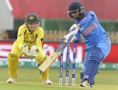 India captain Mithali Raj playing a stroke against Australia during the 2017 Women's World Cup in the United Kingdom. (AP)