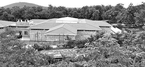 An aerial view of the museum at the pedestal of Landa hill in Lalitgiri | Express