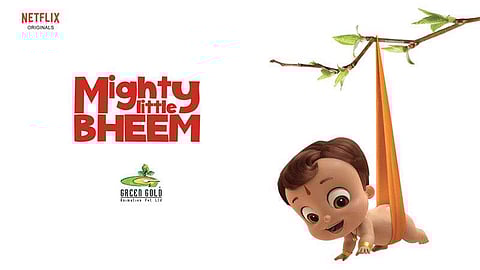 Debuting worldwide in 2018, the animated adventure comedy series is about a strong, brave and intelligent hero named 'Mighty Little Bheem' traveling through his hometown on crazy adventures, often in search of ladoo. (Photo | Netflix)