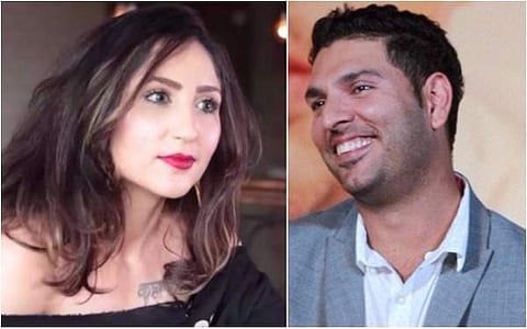 Akanksha Sharma (left | YouTube screengrab). Yuvraj Singh (right | PTI File Photo)