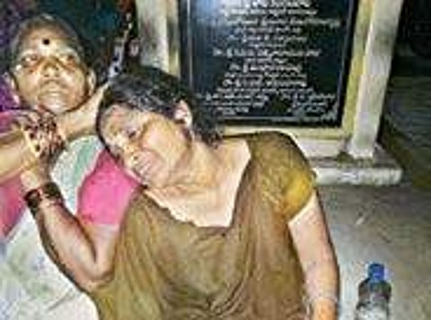Forest department staffer Varalakshmi weeping inconsolably | Express