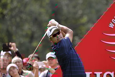 Hideki Matsuyama of Japan tees off for the first round of the 2017 WGC-HSBC Champions golf tournament. | AP
