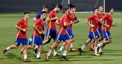 Spain FIFA Under-17 Team.|PTI