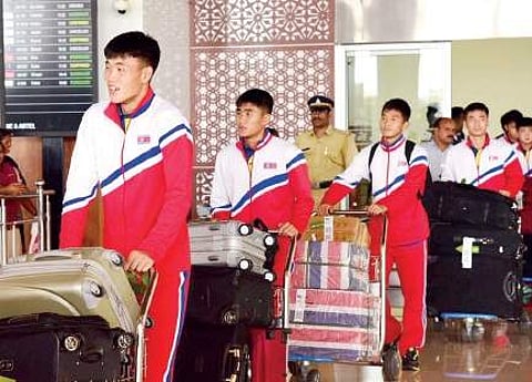 The North Korean team Albin Mathew