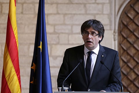 Catalonia's ousted regional president Carles Puigdemont. (File |AP)