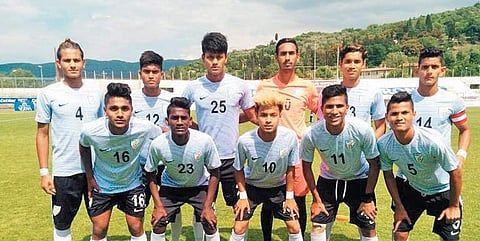 India is not just hosting a FIFA tournament for the first time, but playing in one for the first time as well. (Photo | Twitter/Indian Football Team)