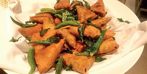 Onion Samosas, city’s signature snack