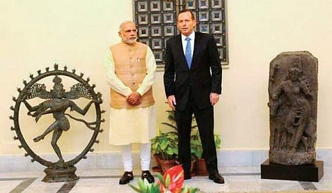 PM Narendra Modi with his Australian counterpart Tony Abbott