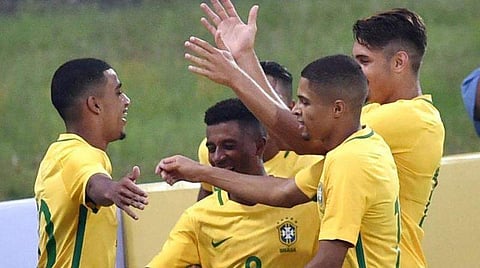 Brazil beat Spain 2-1 in marquee group match of U-17 World Cup. (Photo | PTI)