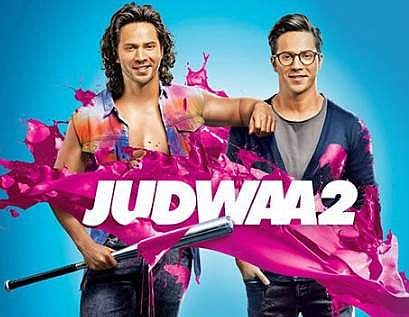 Varun Dhawan on the poster of 'Judwaa 2'. (Photo | Twitter)
