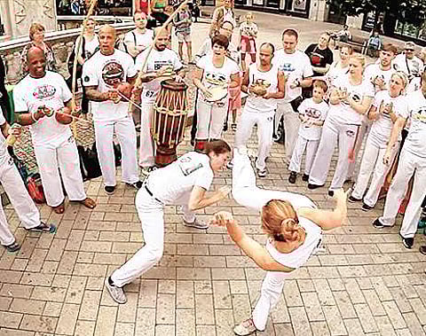 A Capoeira session in progress