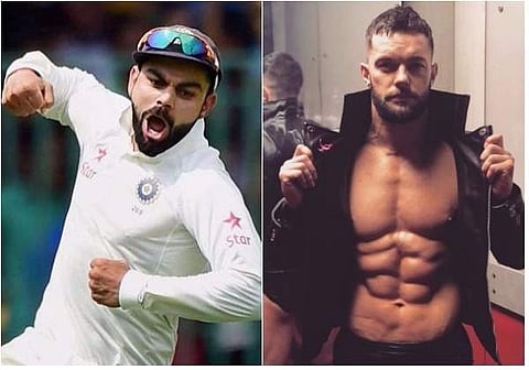 Indian skipper Virat Kohli and WWE star Finn Balor (Photo | PTI and Instagram)
