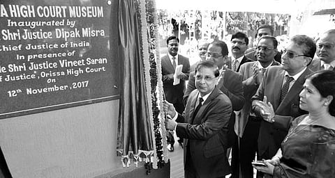 Chief Justice of India Dipak Misra inaugurating the Orissa High Court museum in Cuttack on Sunday | Express