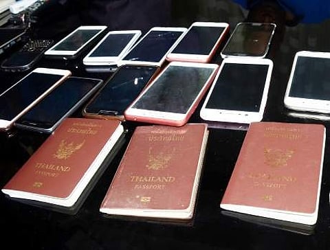 The items seized from rescued women