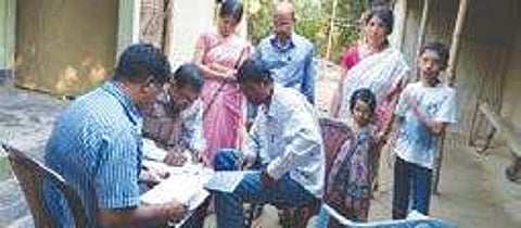 NRC officials verifying documents in Morigaon, Assam