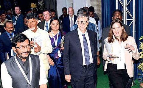 Bill Gates, Founder Chairman of Bill & Melinda Gates Foundation arrives at Visakhapatnam on Friday evening | Express photo