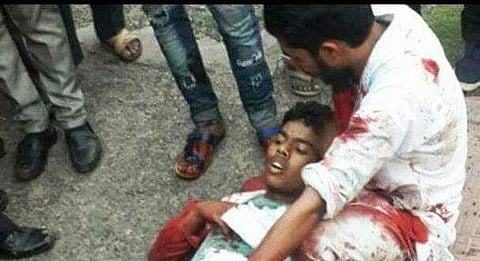 A photo of 17-year-old Junaid Khan who was lynched on a train, moments before his death, shared on social media.