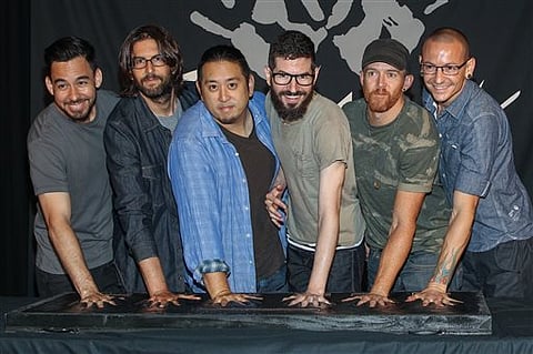 Photo of Linkin Park Band Members before Chester Bennington passed away.| AP Photo