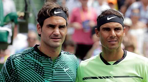 Tennis stars Roger Federer (L) and Rafael Nadal (File | AP)