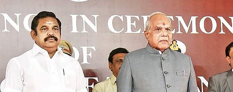 Banwarilal Purohit (right) and CM Edappadi K Palaniswami