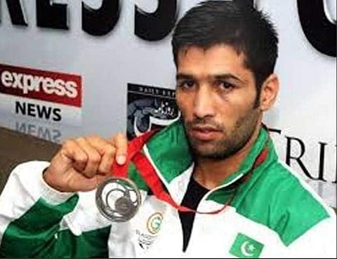 World Boxing Council silver flyweight champion Muhammad Waseem of Pakistan (Twitter/Syed Saif Ullah)