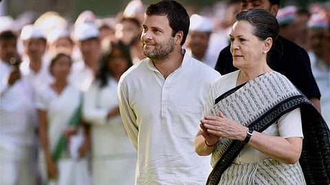 Congress Party president Sonia Gandhi, vice-president Rahul Gandhi. (File Photo | PTI)