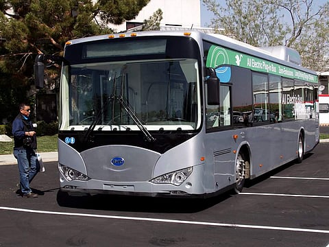 Representational image. An electric bus produced by China's BYD. (Photo | Associated Press)