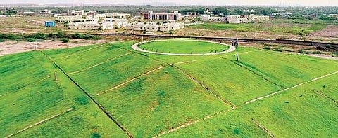 An aerial view of the Ramayanpatti’s eco-park in Tirunelveli | Express