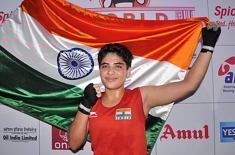 Jyoti Gulia, Shashi Chopra and Ankushita Boro entered the semifinals after winning their respective quarterfinal bouts. | PTI