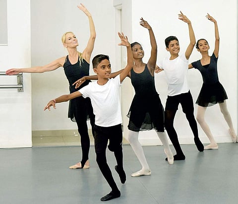 A training session in progress at Lewis Foundation of Classical Ballet in Bengaluru | JITHENDRA M