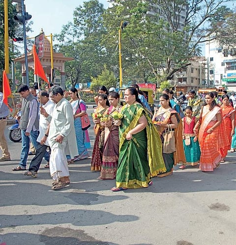Participaints at a recently held Samstrika Jilla Sammelan