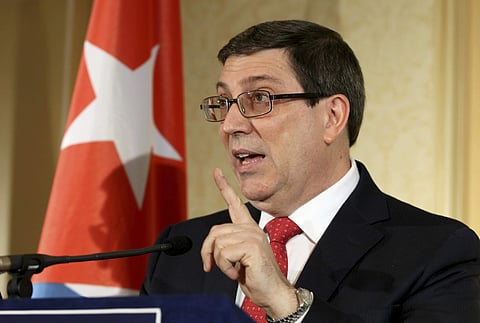 Cuba's Foreign Minister Bruno Rodriguez had denied accusations of a sonic attack on American staff at the US Embassy in Havana as 'completely false'.
